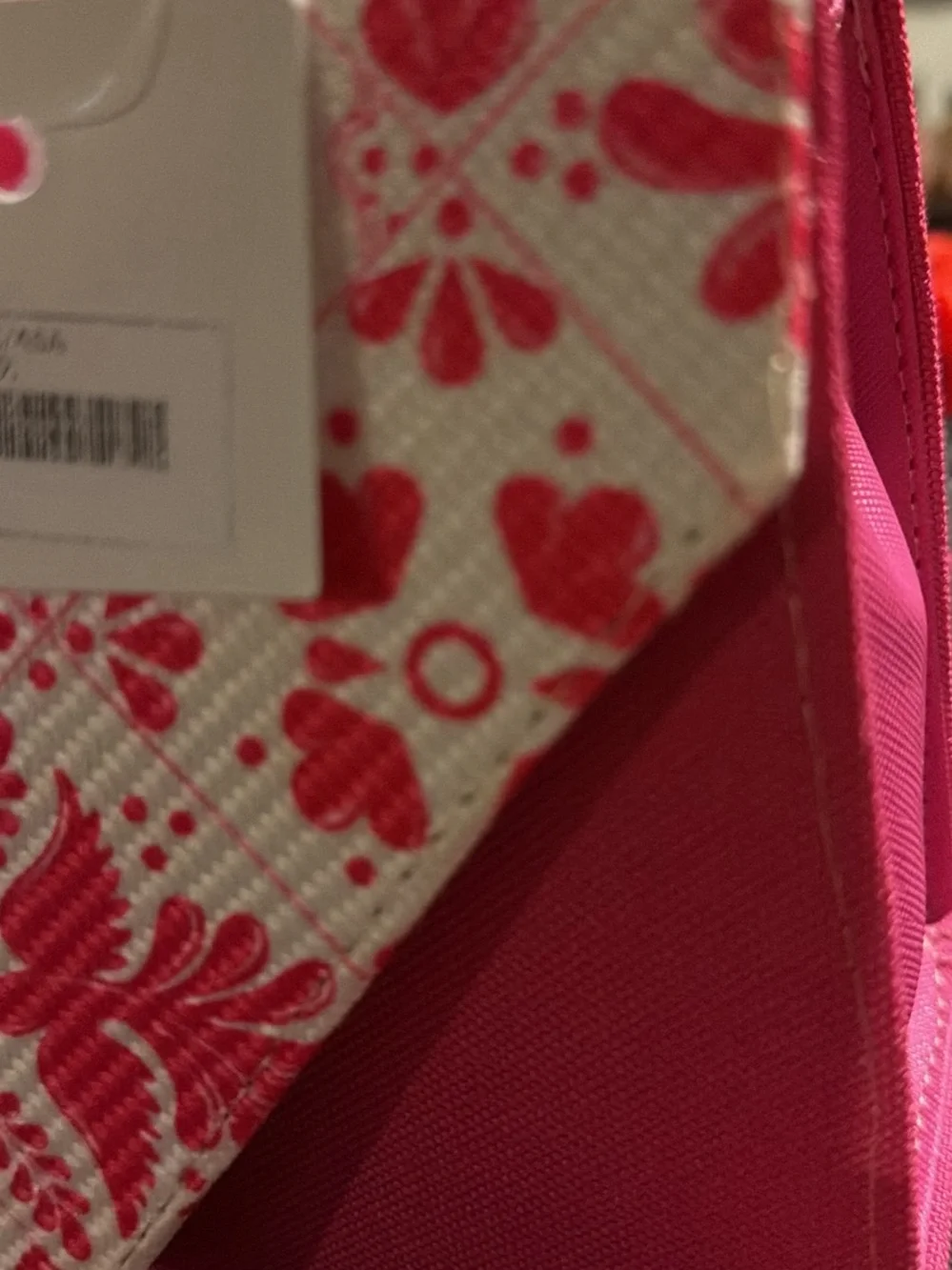 Pink Floral Quilted Tote Bag with Tassel Charm